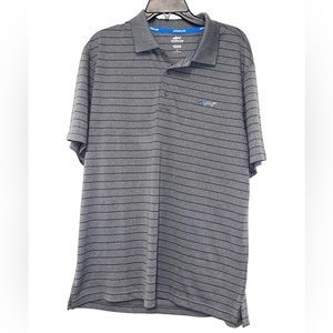 Greg Norman Golf shirt men’s gray striped pre-owned L